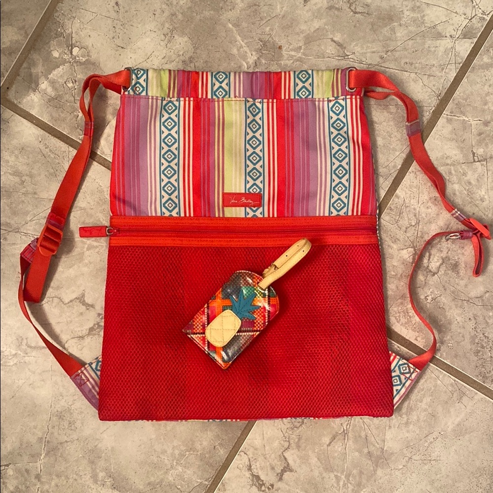 Vera Bradley backpack and luggage tag